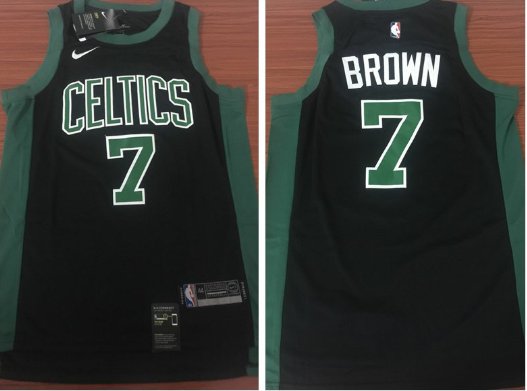 Boston Celtics #7 Jaylen Brown Jersey Fan Edition Black